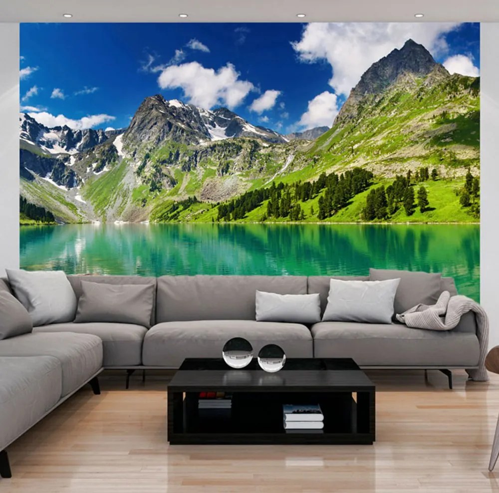 Fototapet Bimago - Mountain lake + Adeziv gratuit 200x154 cm