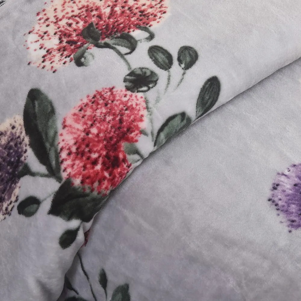 Lenjerie de pat gri deschis din micropluș/cocolino pentru pat de o persoană 140x200 cm Margot – My House