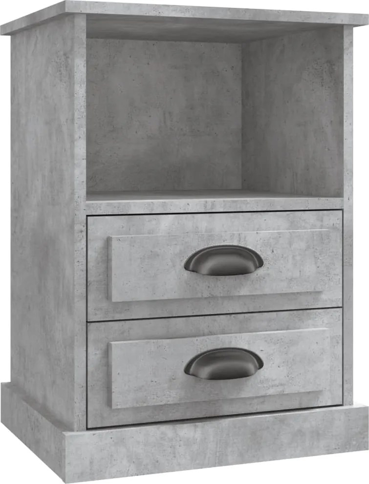 vidaXL Noptieră, gri beton, 43x36x60 cm
