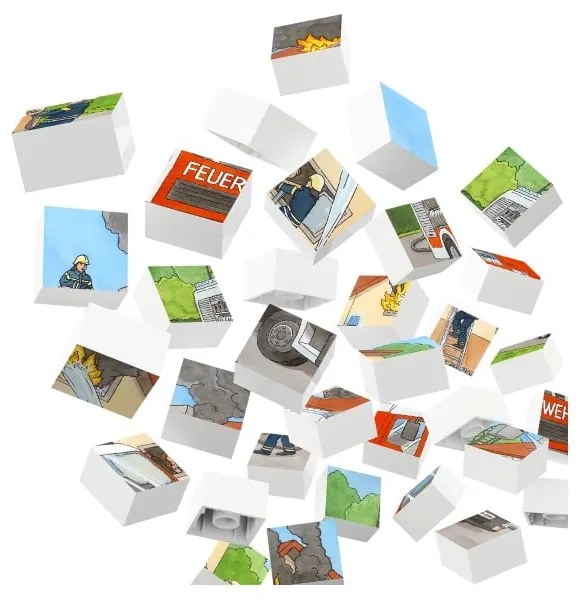 Puzzle pentru copii Pompierii Hubelino