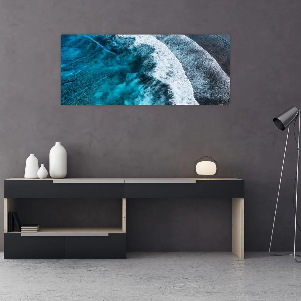 Tablou - Valuri pe mare (120x50 cm)