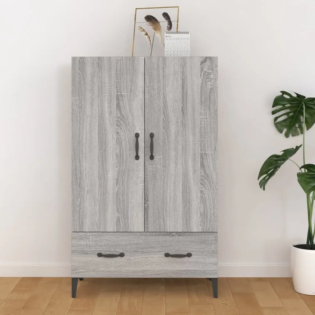 vidaXL Dulap înalt, gri sonoma, 70x31x115 cm, lemn compozit