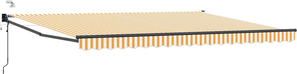 vidaXL Cort electric retractabil Galben și alb 4 × 3 m