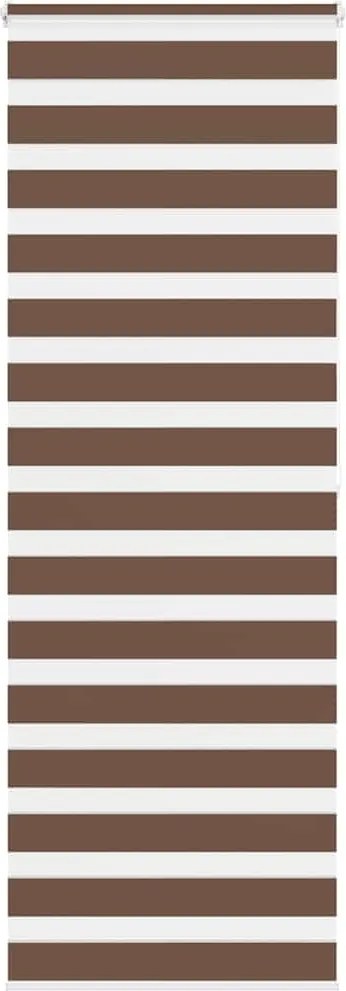 vidaXL Jaluzea tip zebra maro lățime țesătură 70,9 cm poliester