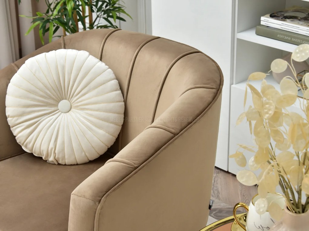 Fotoliu Etimee F (bej + auriu). Promo -14%. 1110026