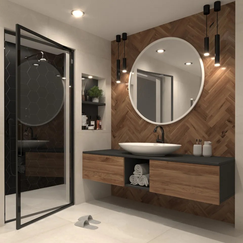 Oglindă Grace Round Mirror 100cm – Alb