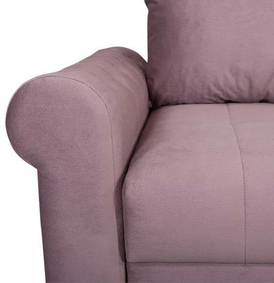 Canapea Extensibila Trendy, 3 Locuri, Lada Depozitare, Roz, 243 Cm