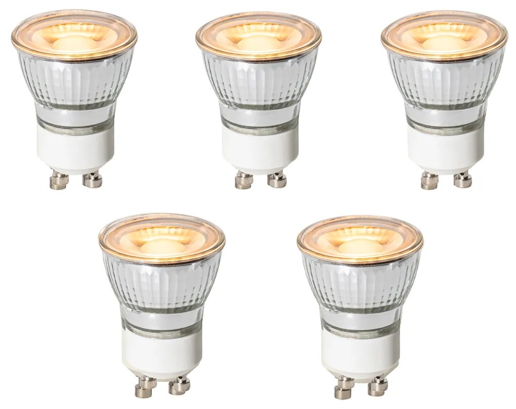 Set de 5 becuri LED GU10 dimabile în 3 trepte 35mm 4W 200 lm 2200K