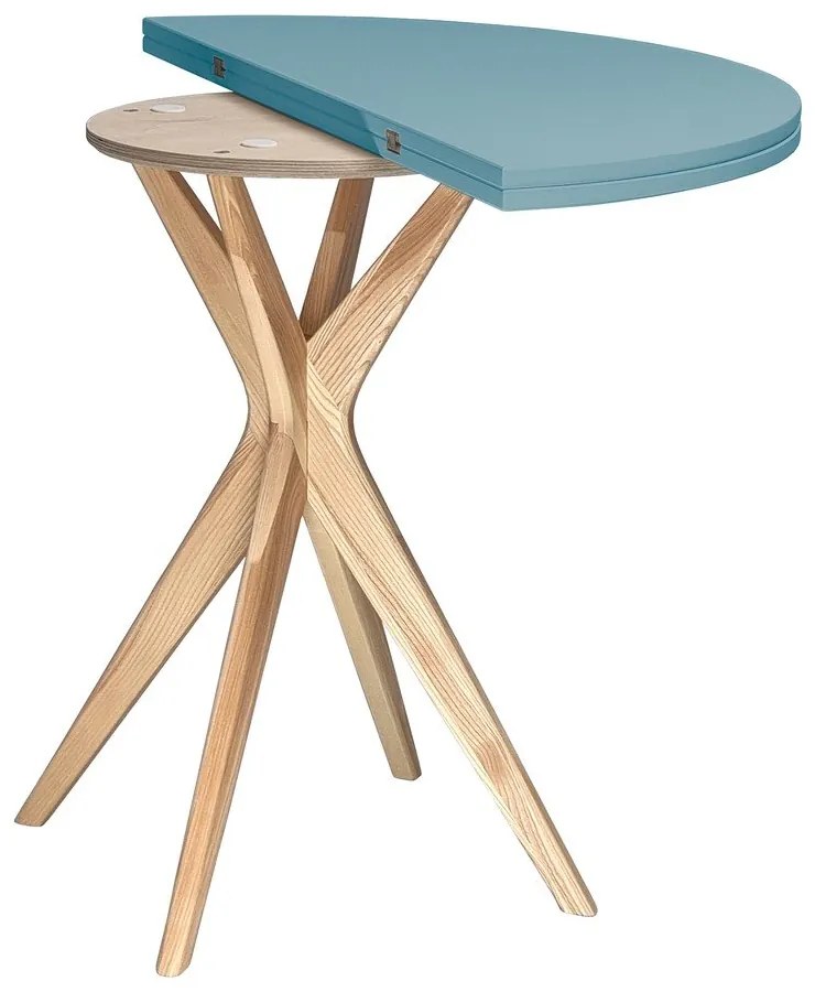 Masă de dining rotundă extensibilă 45x90 cm Jubi – Ragaba