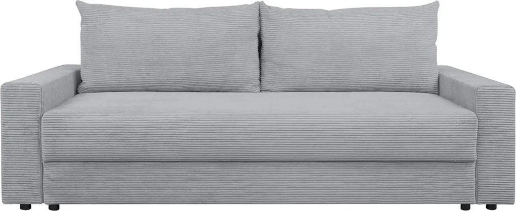 Canapea extensibila GARCIA, stofa catifelata gri - Poso 110, 233x108x9