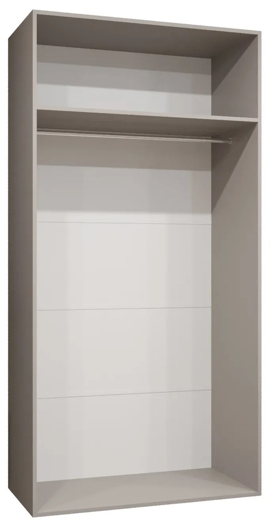 Dulap de haine 100 cm Mirabella 2 (Cașmir + Negru). 1126399