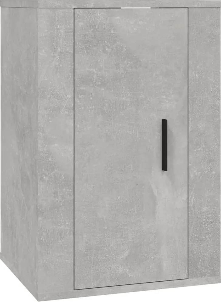 vidaXL Dulap TV montat pe perete, gri beton, 40x34,5x60 cm