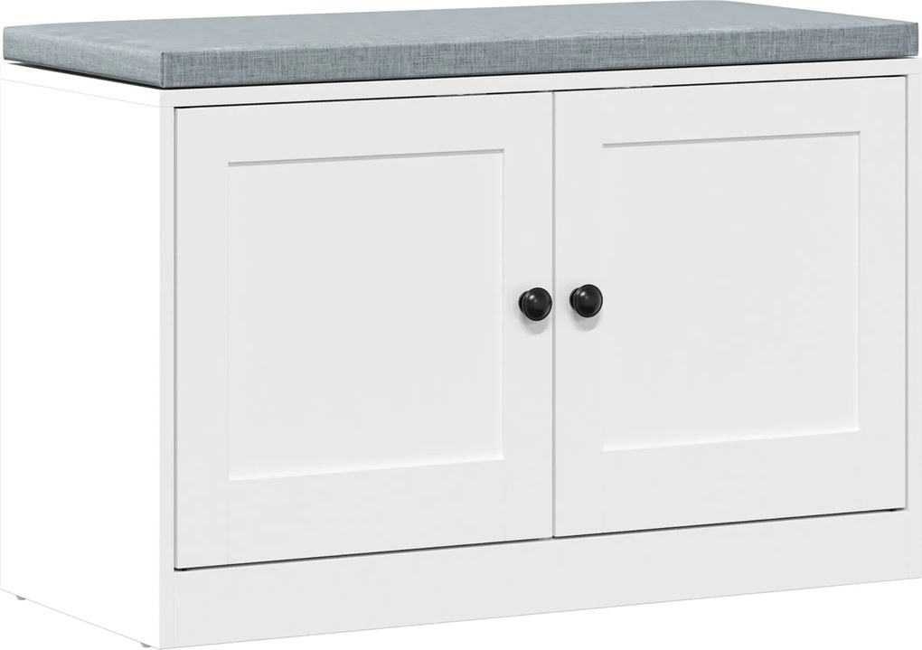 HOMCOM Bancă pentru pantofi cu pernă tapițată, 80x35,5x52,5 cm, alb | Aosom Romania