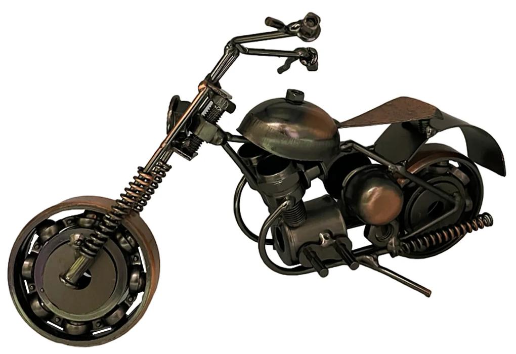Motocicleta metal Coppery Notorius miniatura 20x11cm