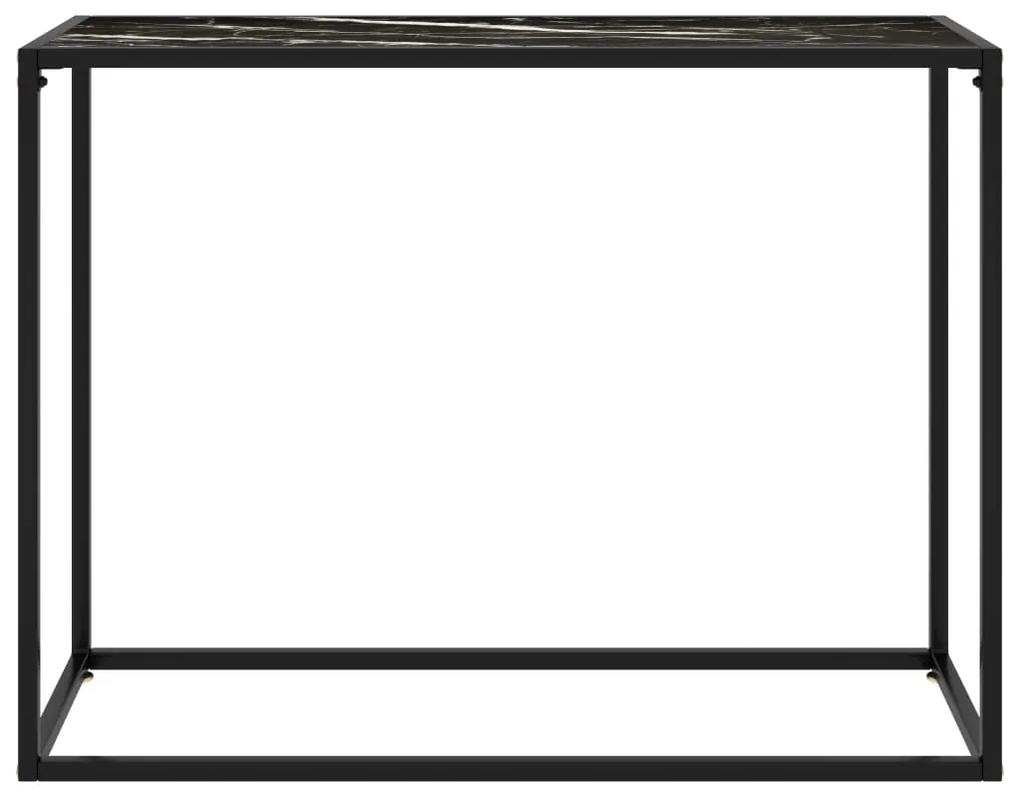 322814 vidaXL Masă consolă, negru, 100x35x75 cm, sticlă securizată