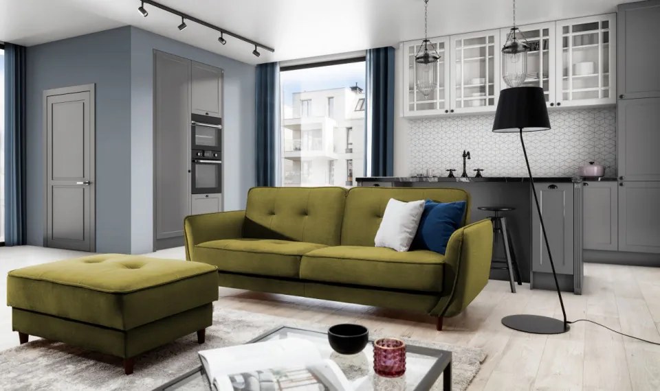 Canapea tapitata, extensibila, cu spatiu pentru depozitare, 220x83x90 cm, Bellis 03, Eltap (Culoare: Mov inchis / Poco 40)