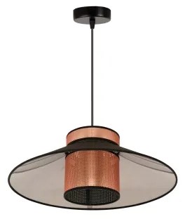 Lustră pe cablu RIO Duolla SHINY 1xE27/15W/230V d. 45 cm negru/cupru