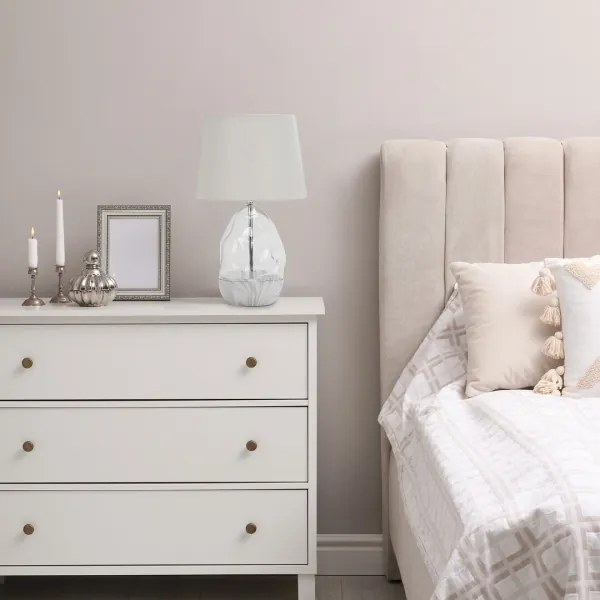 Lampă de masă Rabalux 74227 APOLONIA 1xE27/40W/230V alb