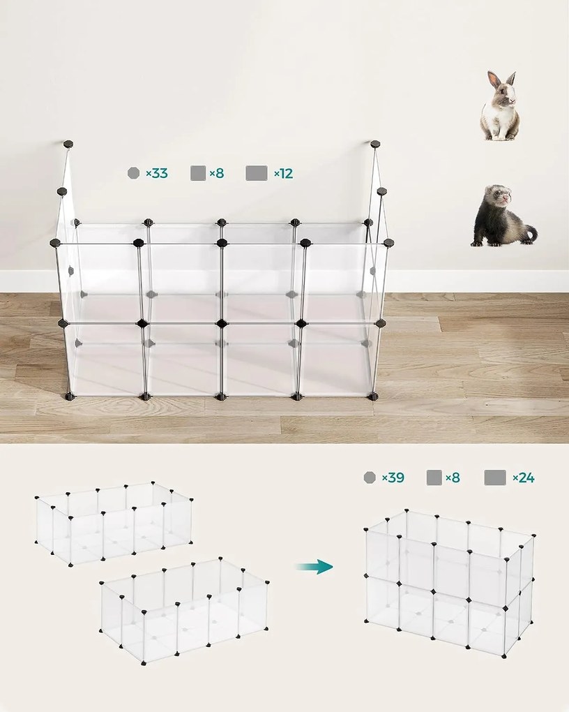 Incinta pentru animale mici NIBBLES, transparenta