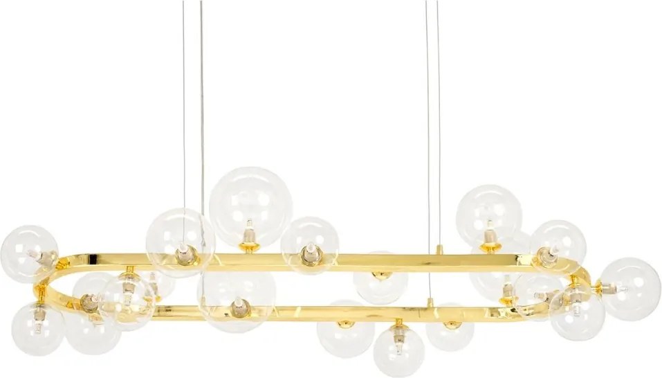 Lustra moderna cu 20 de surse de lumina LINEA Oval 120 auriu