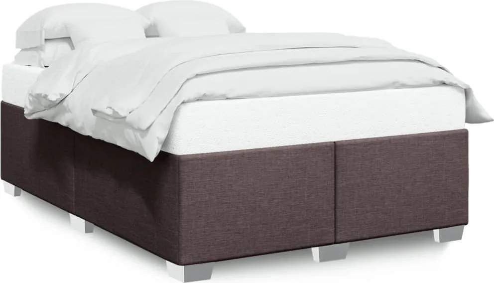 vidaXL Cadru de pat fără saltea, maro închis, 140x200 cm, textil