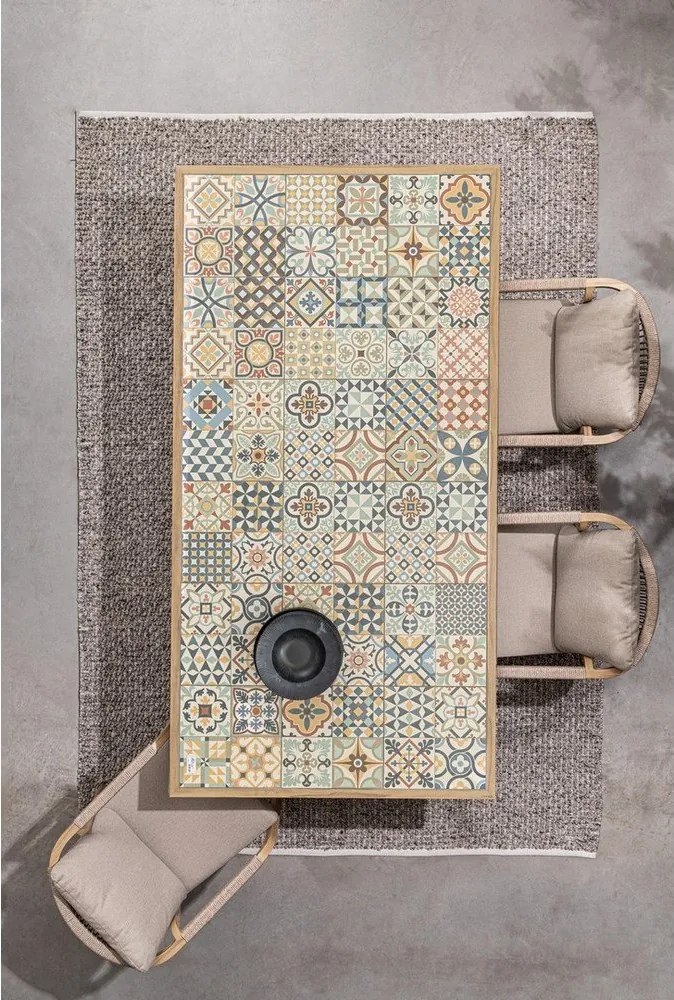 Scaun de grădină în culoare naturală din metal Kalimera – Bizzotto