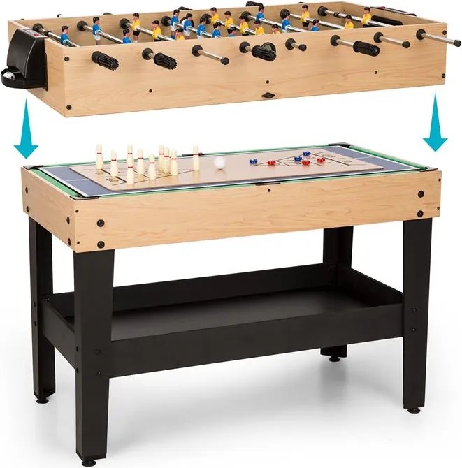 OneConcept GAME-STAR, masă de joc cu 37 jocuri, multigame, sertar pentru depozitare, mdf