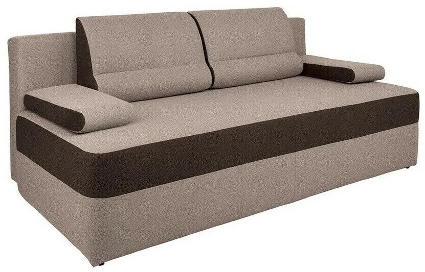 Canapea extensibilă Boston 117 Cutie de pat, Maro deschis, 89x208x106cm, 94 kg, Picioare: Plastic