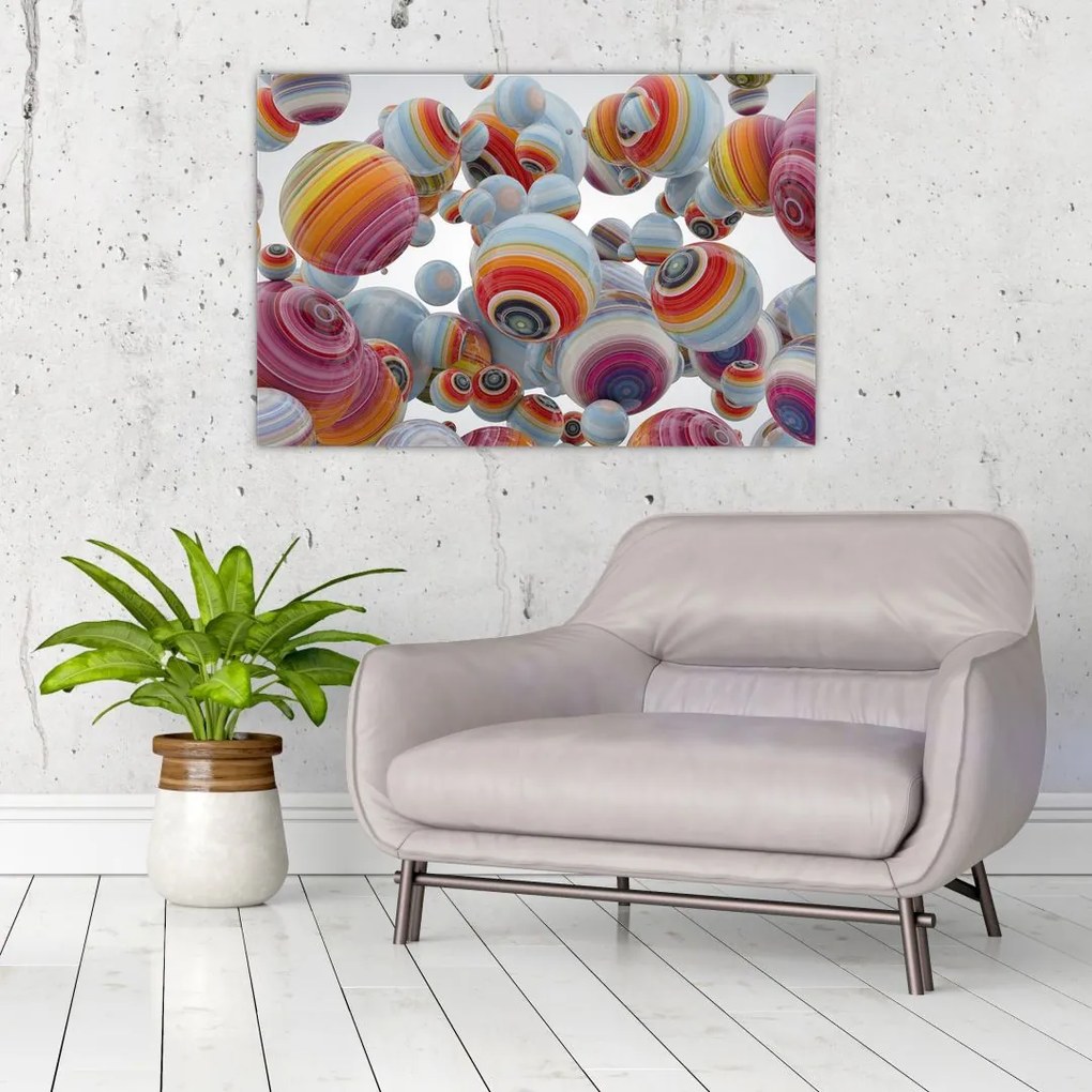 Tablou cu bile pictate (90x60 cm)