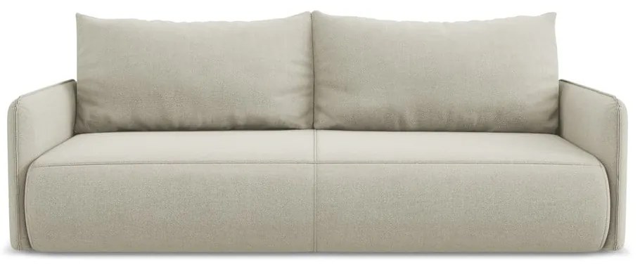Canapea crem extensibilă/cu spațiu de depozitare 216 cm Nanea – Makamii