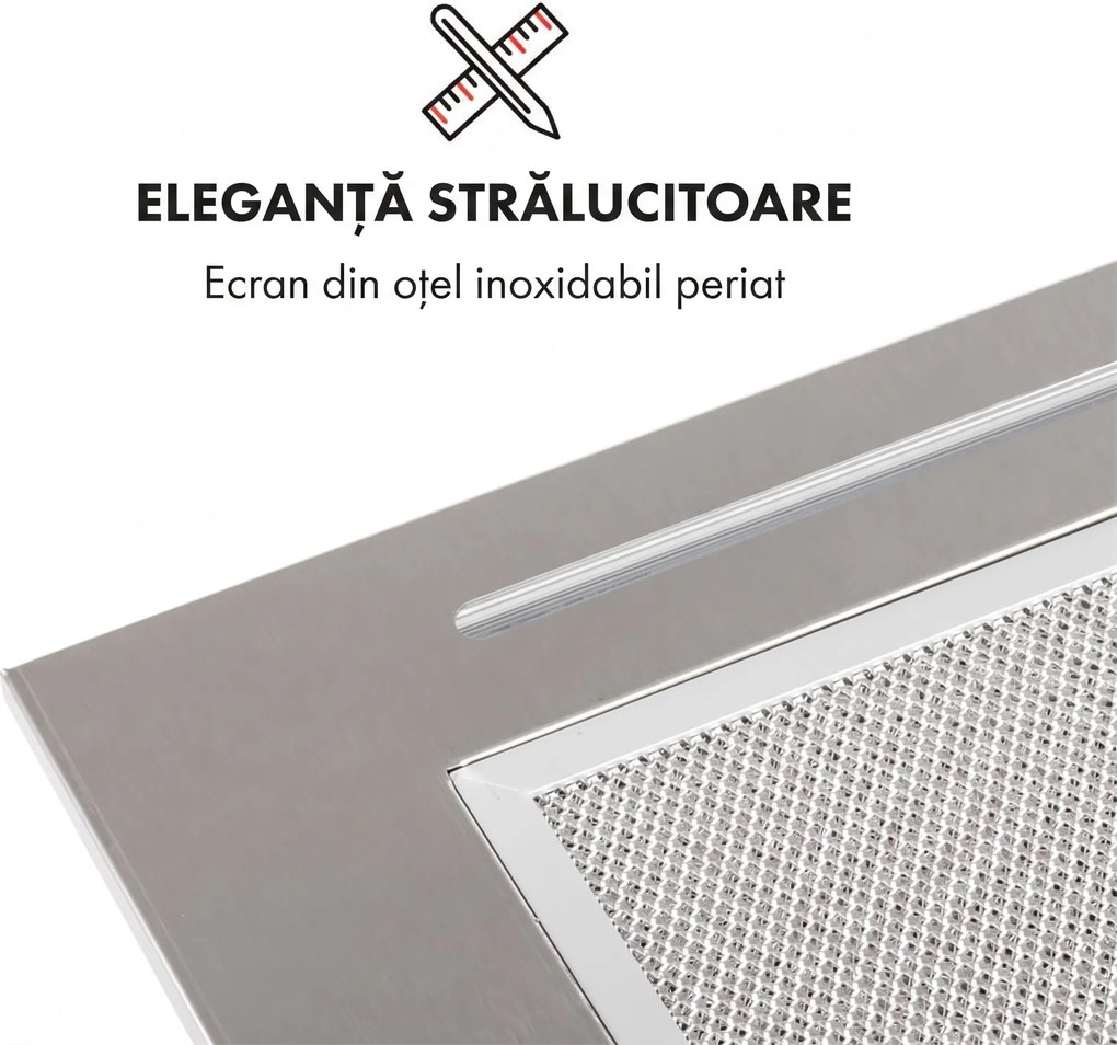 Klarstein Down Under 60, hotă de aspirație, 60 cm, 590 m³/h, LED, oțel inoxidabil