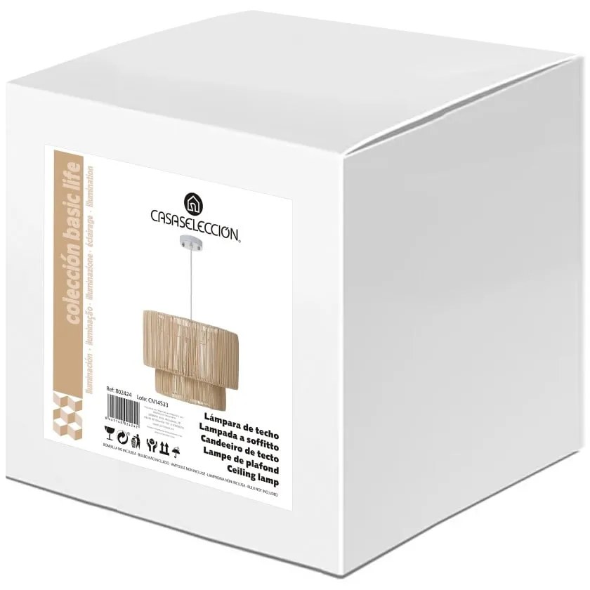 Lustră cu abajur din ratan ø 38 cm Natural Way – Casa Selección