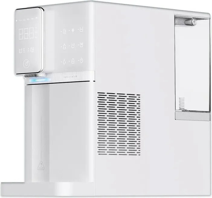 Dispenser de apă ELIXIR Go 2, 2250 W, Încălzire 18 l/h, Răcire 3 l/h, 4–90 °C, Carbonatare, Filtrare în 34 de etape, Wi-Fi, Ecran tactil, Alb