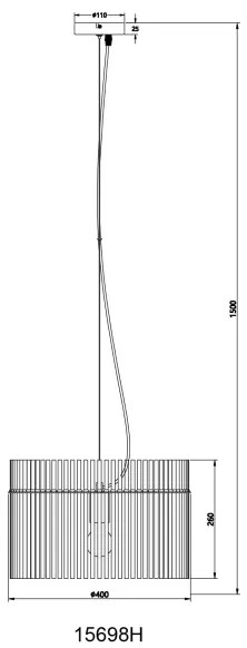 Lustră pe cablu GORLEY 1xE27/60W/230V Globo 15698H