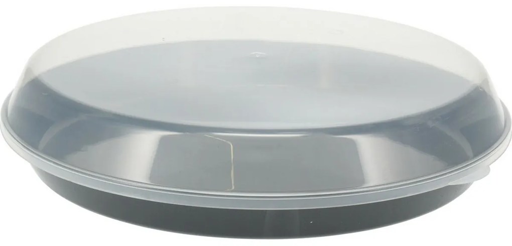 Castron de servit din plastic EH cu capac 35,5 x8,5 cm, negru