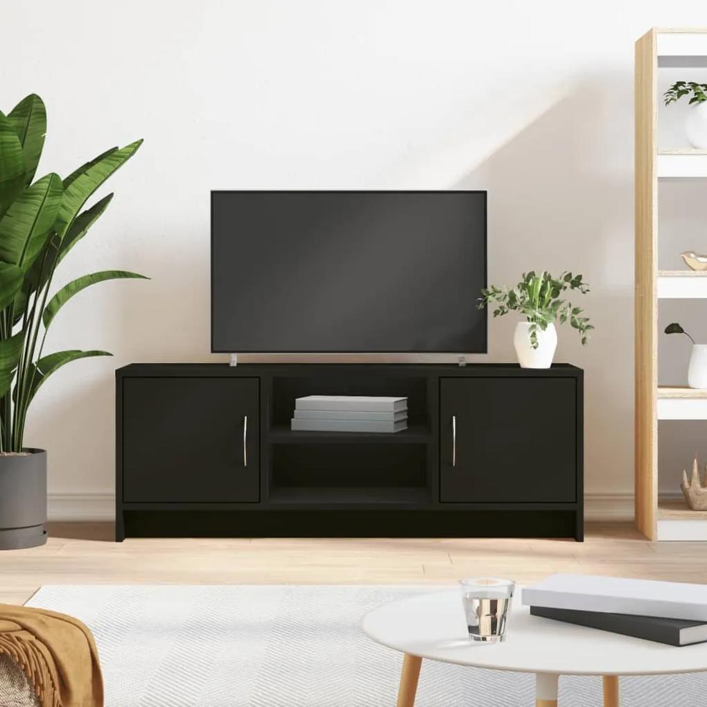 Comoda TV, negru, 102x30x37,5 cm, lemn prelucrat