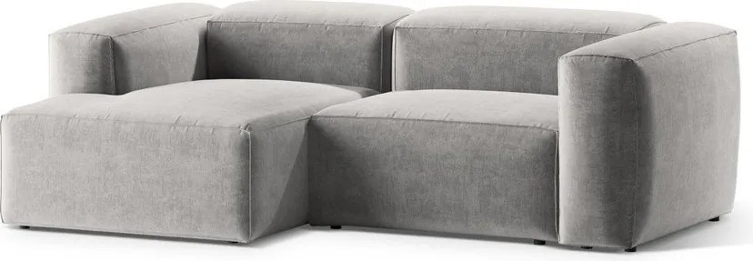 Colțar gri deschis (cu colț pe partea stângă/cu șezlong) Bergamo – Cosmopolitan Design