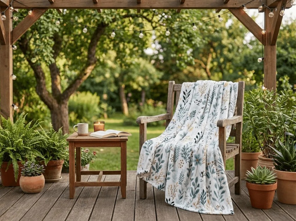 Patura microplus BOTANELLA, albastra Dimensiune: 200 x 220 cm