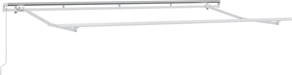 vidaXL Cadru de copertină Manual Alb 4 x 2 m Metal