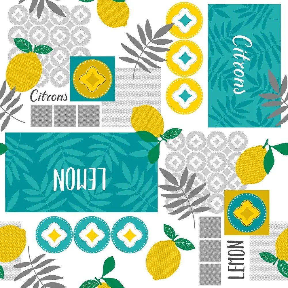 Față de masă lavabilă din PVC 140x240 cm Citronnade – douceur d'intérieur