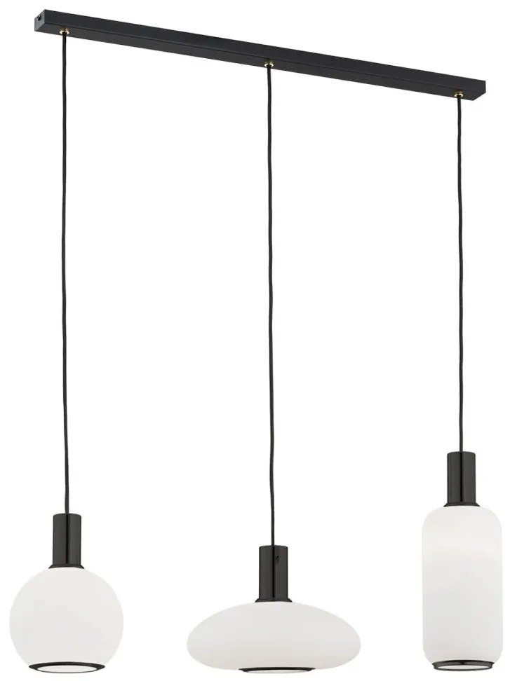 Lustra cu 3 pendule design modern SAGUNTO, negru