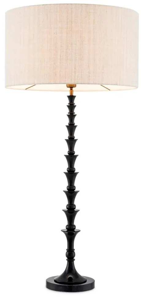 Veioza, Lampa de masa design LUX, Lemn, Tesatura, Arabella