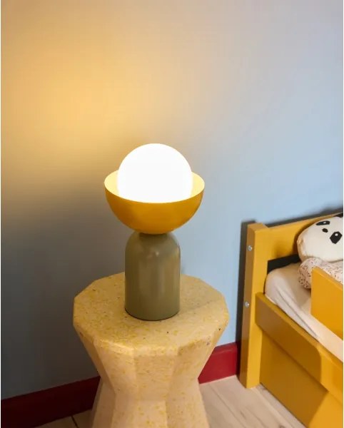 Osram - Lampă de masă DECOR BOWL 1xE14/25W/230V verde/galben