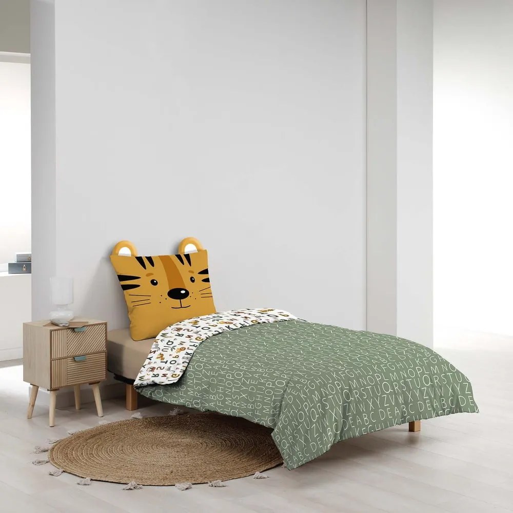 Lenjerie de pat pentru copii din bumbac pentru pat de o persoană 140x200 cm Tigry – douceur d'intérieur