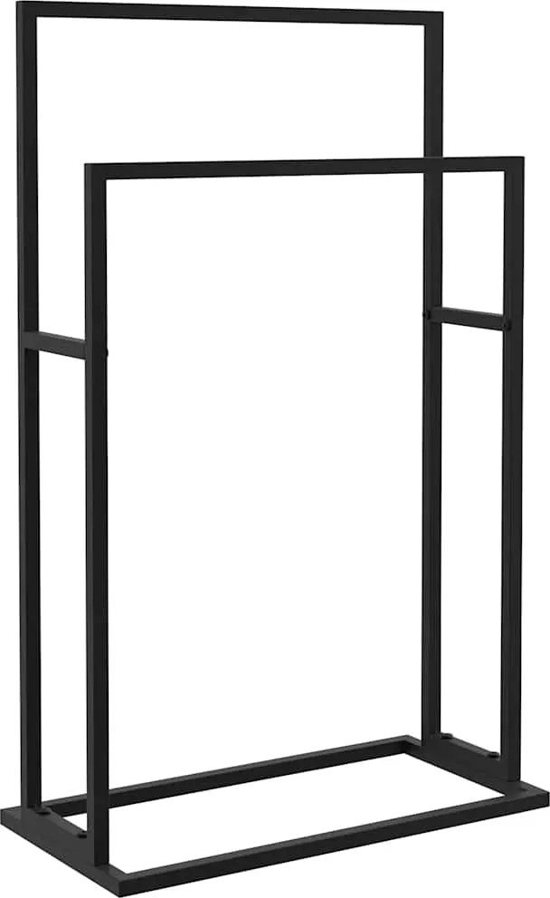 vidaXL Suport de prosoape autonom, negru, 48x24x78,5 cm, fier