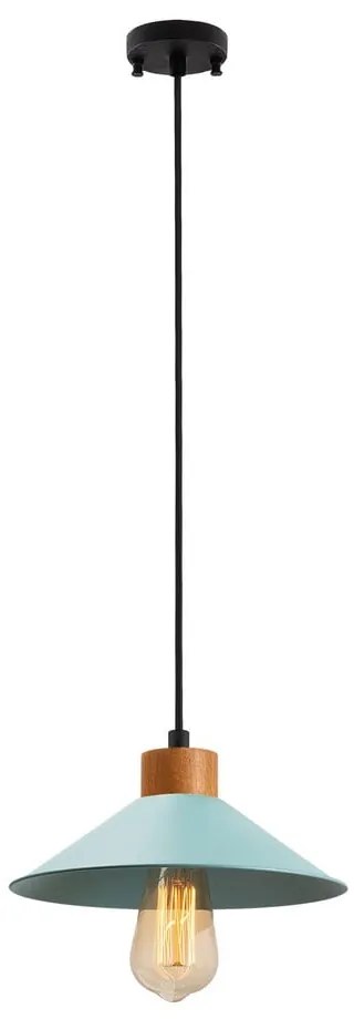 Lustră turcoaz/în culoare naturală cu abajur din metal ø 24 cm Manavgat – Opviq lights