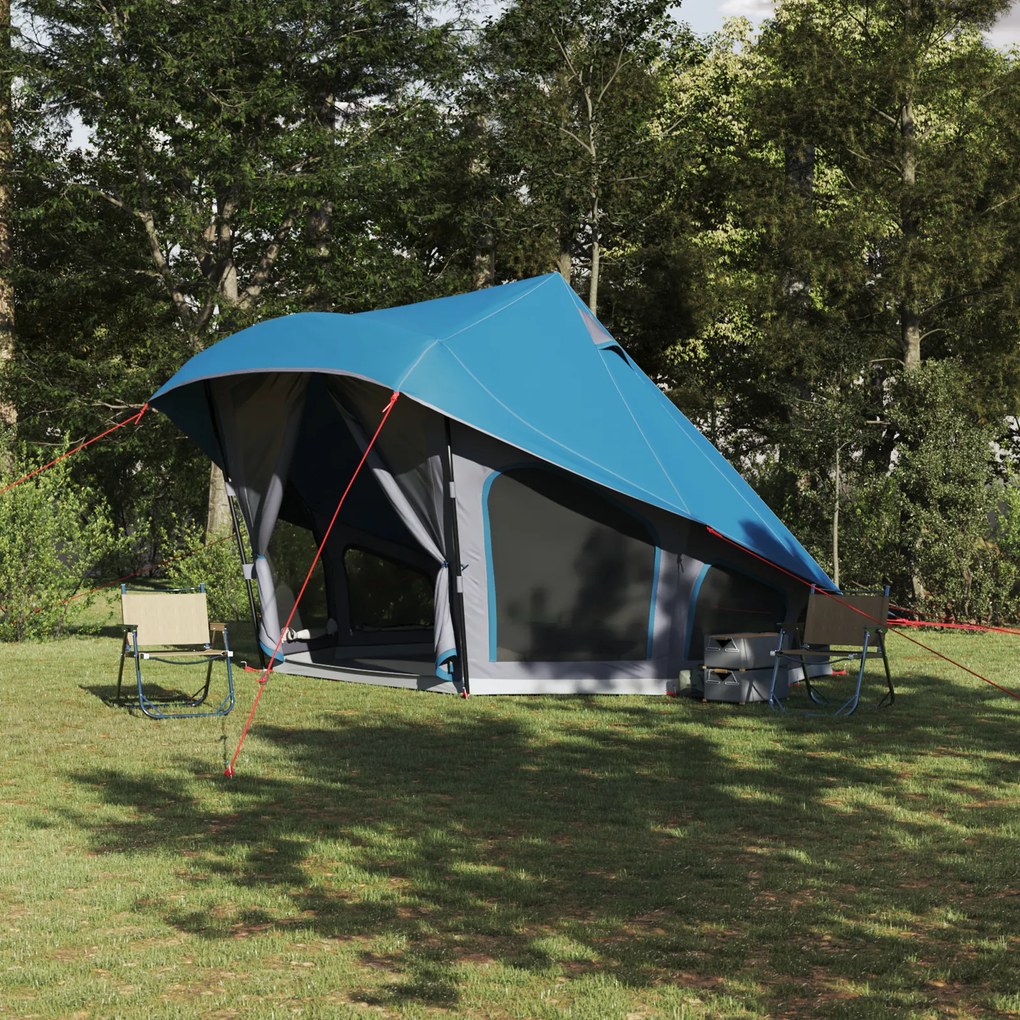 vidaXL Cort de familie Tipi Manual Albastru și Gri 508 x 470 x 300 cm