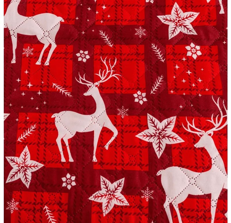 Cuvertura de pat VELVET CHRISTMAS, rosu Dimensiune: 220 x 240 cm