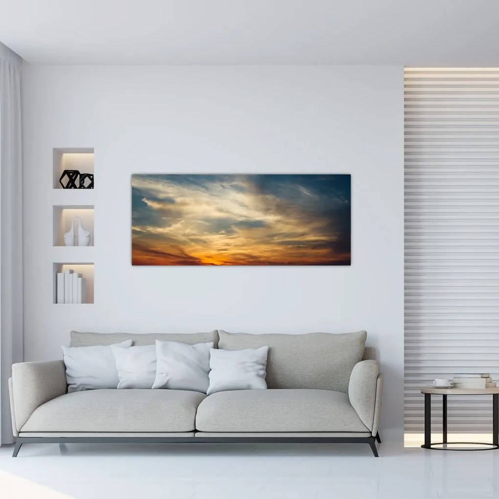 Tablou cu apus de soare (120x50 cm)