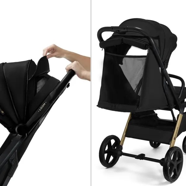 Cărucior de copii KINDERKRAFT LOOM negru
